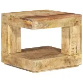 vidaXL Table basse 45x45x40 cm en bois massif de manguier
