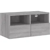 vidaXL Armoire TV murale Gris Sonoma 60x30x30 cm Bois composite