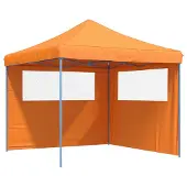 vidaXL Tente de réception pliable Pop-Up avec 2 parties latérales Orange