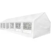 vidaXL Tente de réception blanche 12 x 6 m