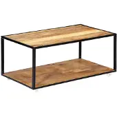 vidaXL Table basse 90x50x40 cm Vieux bois massif