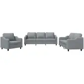 vidaXL Ensemble de canapés 3 pièces avec coussins Tissu gris clair