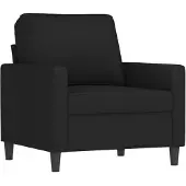 vidaXL Fauteuil noir 60 cm velours