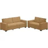 vidaXL Ensemble de canapés 2 pièces avec coussins Marron Velours