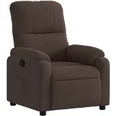 vidaXL Fauteuil relax Marron Tissu microfibre