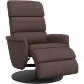 vidaXL Fauteuil relax avec repose-pieds Marron Similicuir