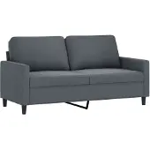 vidaXL Canapé 2 places gris foncé 140 cm velours