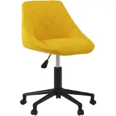 vidaXL Chaise de salle à manger pivotante jaune moutarde velours
