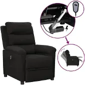 vidaXL Fauteuil relax électrique noir tissu