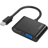 Hama Ada. vidéo, 2 en 1, f. Mini-DisplayPort-port VGA et HDMI, Ultra-HD 4K