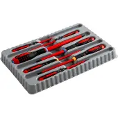 Bahco Insulated Ergo With Tri-component Handle: 7 Piece Screwdriver Set Argenté