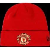New Era Core Cuff Manchester United Fc Beanie Rouge