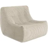 Popsofa Fauteuil Rave en velours côtelé beige