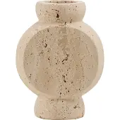 Mr. Stoned Vase en Travertin Circle