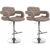 CLP lot de 2 tabourets de bar Dublin tissu