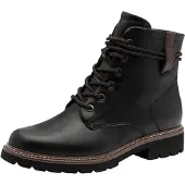 Tamaris Bottines à lacets brun foncé / noir