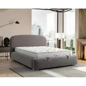 Xl Moebel Gmbh Elegantes graues Bett mit Matratze aus Textil und Holz