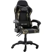 vidaXL Chaise de jeu noir et camouflage similicuir