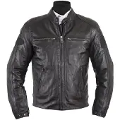 Helstons Veste en cuir ACE Rag pour moto, noire/noire, taille S