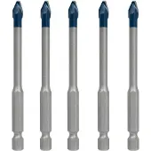 Bosch Expert Hex-9 Hard Ceramic 6 X 90 Mm Drill Set 5 Units Argenté