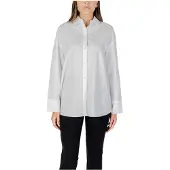 Armani Exchange pour femme. XW001424AF16631U0002 Chemise à coupe décontractée blanche (S), Casuel, Coton, Classique, Manche longue