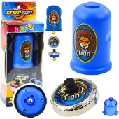 Leantoys Ensemble de lanceur de disque volant Lion Spinner bleu