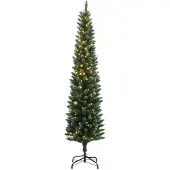 vidaXL Sapin de Noël artificiel mince 150 LED 150 cm