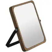 Hak Miroir cosmétique à poser MIDORI, 162x185mm, à deux côtés, noir/bambou