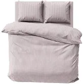Detexpol Linge de Damas 220x200 rose poudré rayures unies 1 cm Pur
