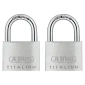 ABUS 64TI/40 Titalium Padlock, 23 mm, double pack
