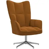 vidaXL Fauteuil relax marron velours