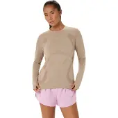 Asics T-shirt fonctionnel 'ROAD' camel / beige chiné