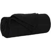 vidaXL Jeté Noir 240 x 220 cm Toison