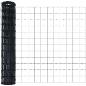 vidaXL Clôture Euro, 1,4 x 10 mètres, fer revêtu de PVC, gris