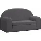vidaXL Canapé-lit pour enfants 2 places Anthracite Peluche douce