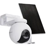Ezviz CS-HB8/SP – Kit caméra motorisée PTZ 4K avec panneau solaire, Wi-Fi, batterie longue durée, IA intelligente et vision nocturne couleur