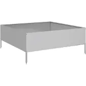 vidaXL Lit surélevé 100x100x25 cm Acier galvanisé