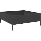 vidaXL Jardinière surélevée , noire, 100 x 100 x 41 cm, en acier