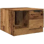 vidaXL Table basse imitation vieux bois 50x50x36 cm Bois composite