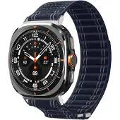 Spigen - WBF0 - Samsung Galaxy Watch Ultra 47mm - Navy (Nylon, Textile, Tissu), Sangles de montre, Bleu