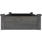 vidaXL Lit surélevé avec insert Gris 120x60x25 cm Sapin massif