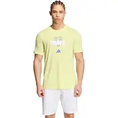 Adidas Padel Graphic Short Sleeve T-shirt Jaune M Homme