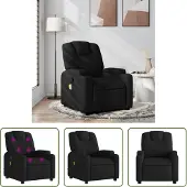 The Living Store Fauteuil de massage Noir Tissu