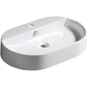 Hak RING lavabo en céramique à poser 65x40cm, blanc