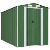 vidaXL Abri de jardin vert 192x357x223 cm Acier galvanisé