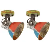 vidaXL Applique/plafonnier 2 pcs. Style industriel 17x24 cm E27