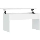 vidaXL Table basse blanche 102 x 50,5 x 52,5 cm en aggloméré