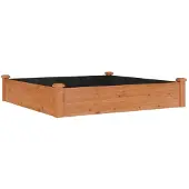 vidaXL Lit surélevé avec insert Brun 120x120x25 cm Sapin massif