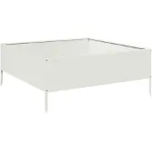 vidaXL Jardinière surélevée blanche 100 x 100 x 41 cm en acier