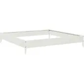 vidaXL Lit surélevé blanc 100x100x18,5 cm acier